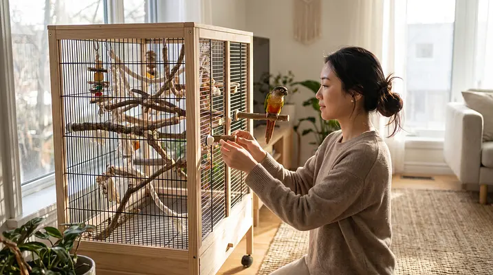 Bird Cage Setup: Size, Perches, and Placement