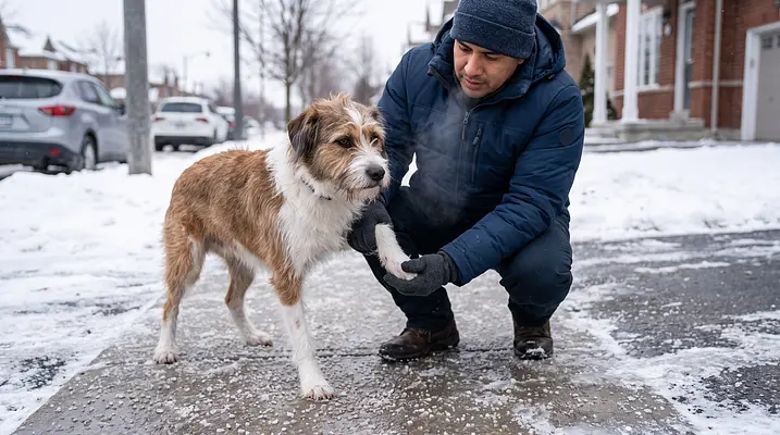 Winter Dog Safety: Cold, Ice Melt, and Paws