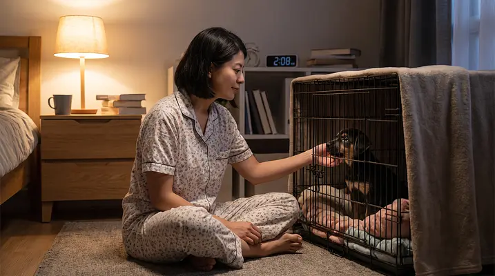 Puppy Crying in the Crate at Night: What to Do